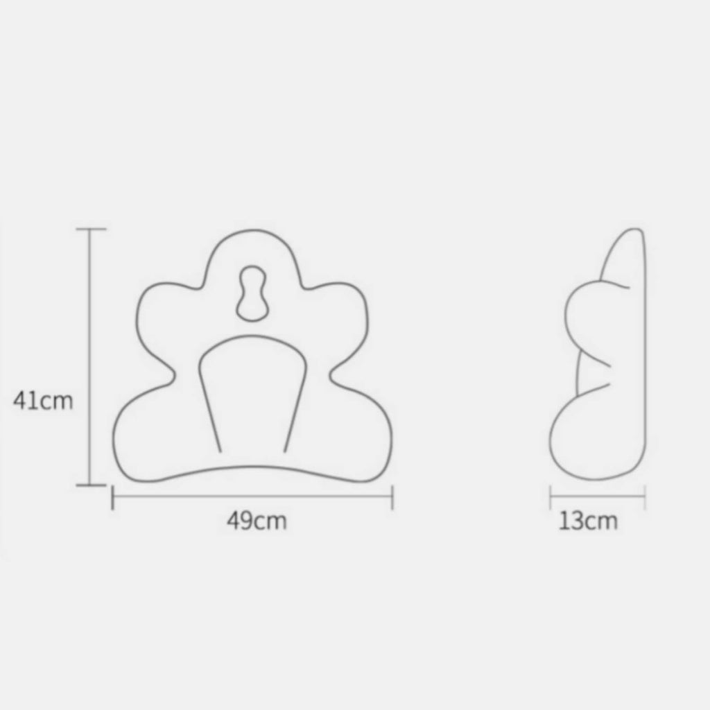 KiBcsLic Ergonomic Chair Back Support Cushion, Dark Grey