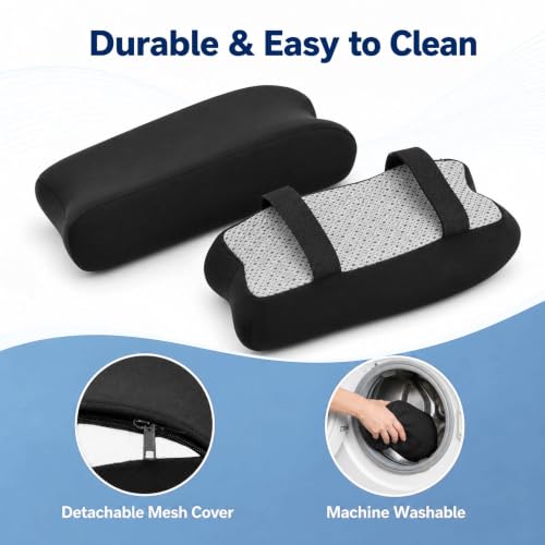 2 Pack Memory Foam Office Chair Armrest Pads, Ergonomic Elbow Support