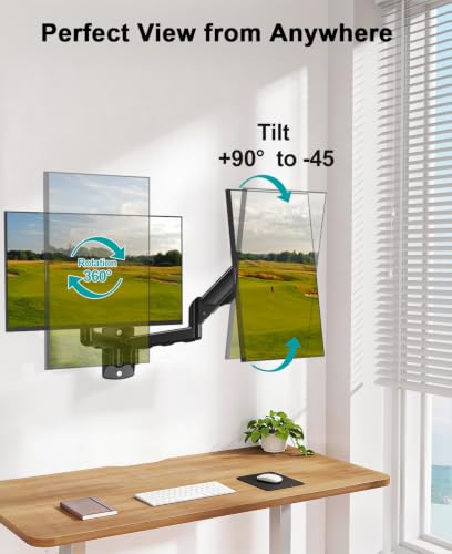 MOUNT PRO Gas-Spring Wall Monitor Arm for 13–32-Inch Screens