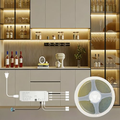 HAMRVL 12V Warm White Dimmable COB LED Cabinet Strip Lights