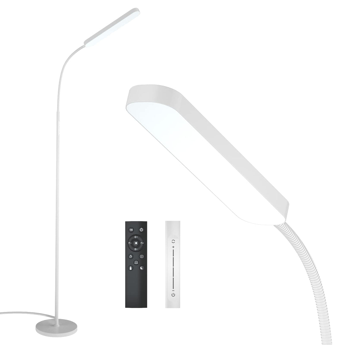 Wio-Mio 15W Dimmable LED Gooseneck Floor Lamp with Remote
