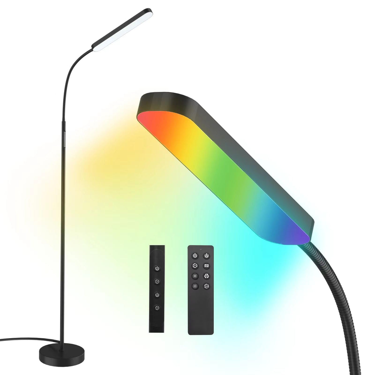 Wio-Mio 15W Dimmable LED Gooseneck Floor Lamp with Remote
