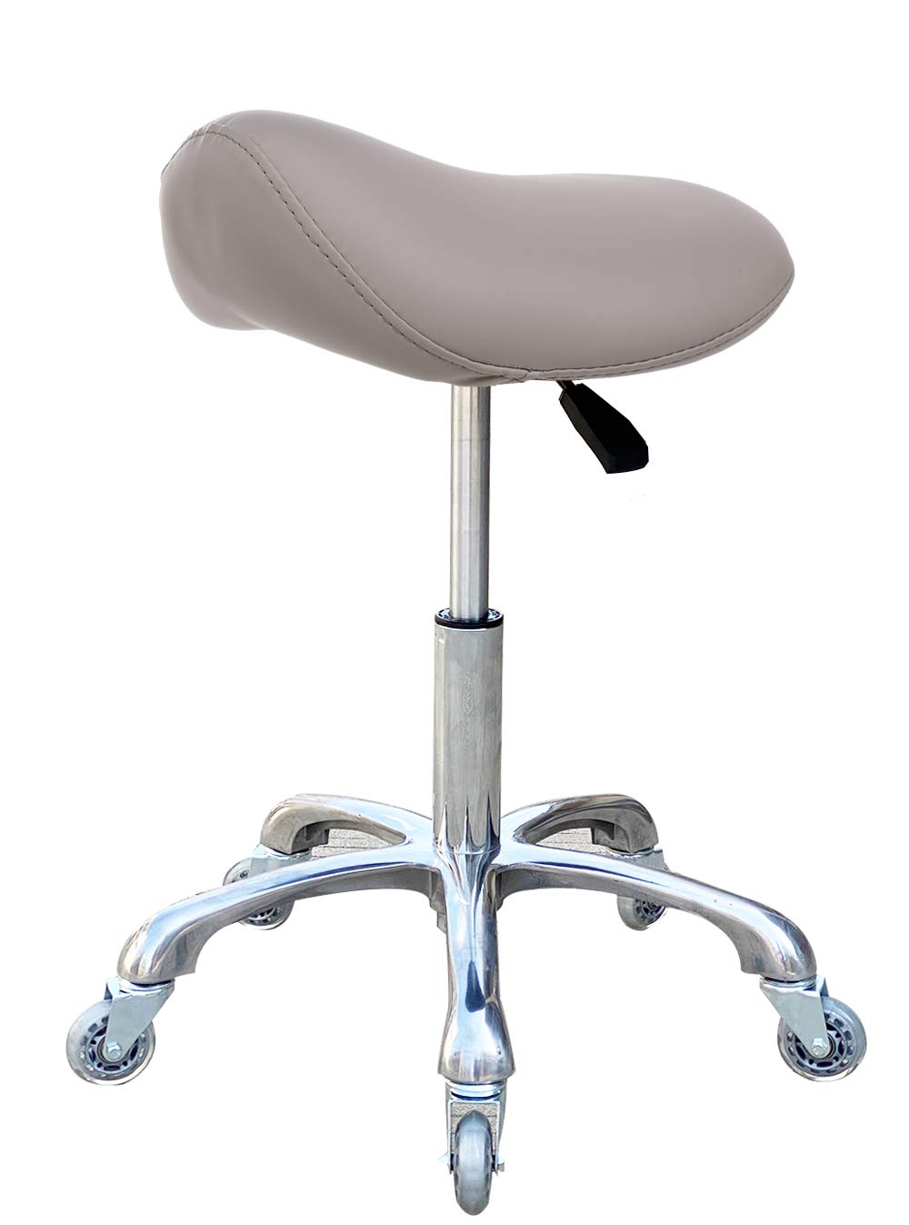FRNIAMC Ergonomic Height-Adjustable Rolling Saddle Stool