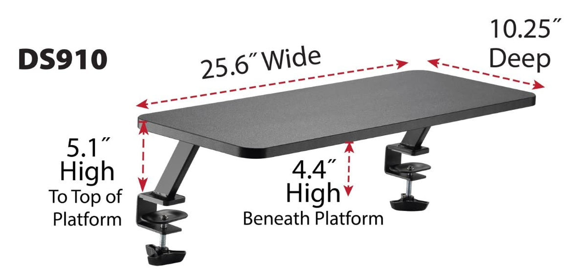 Kantek MS370 Tempered Glass Monitor Riser, 40 lb Capacity