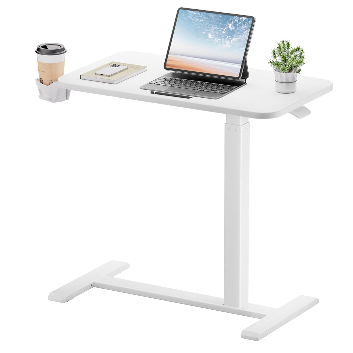 GTPLAYER Pneumatic Height-Adjustable Rolling Standing Desk
