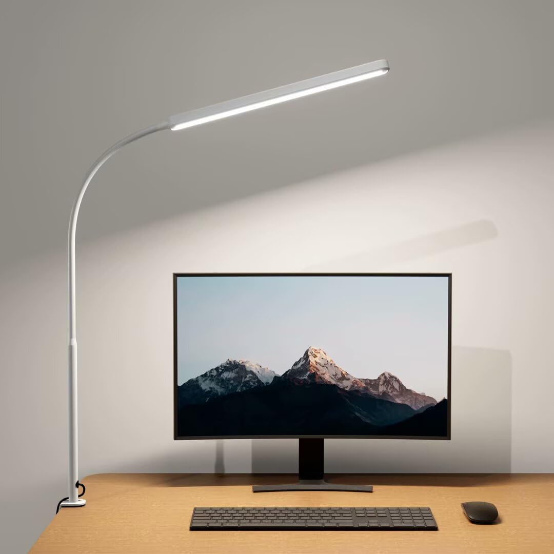 SUPERDANNY Dimmable LED Desk Lamp with 360° Gooseneck