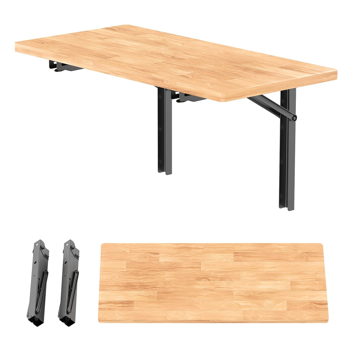 WALMANN Heavy-Duty Wall-Mounted Folding Workbench Table