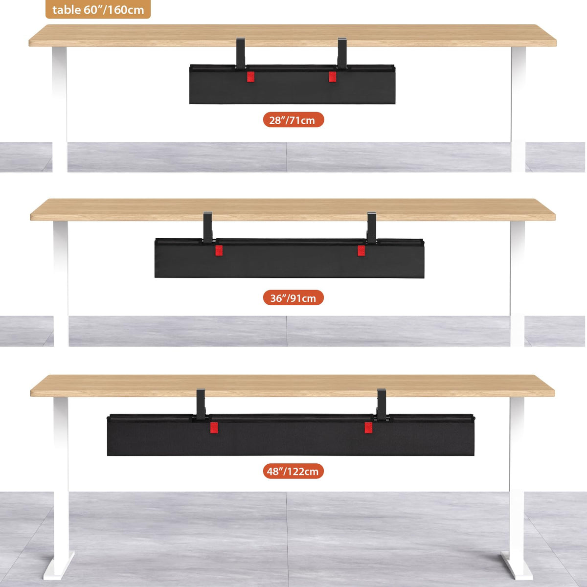 Univivi Under-Desk Cable Management Tray for Office Desks
