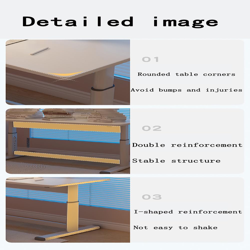 Manual Hand-Crank Height-Adjustable Standing Desk, 100x60cm