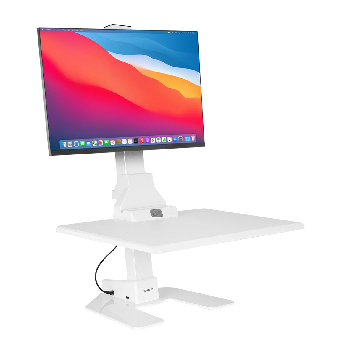 Mount-It! Electric Sit-Stand Desk Converter with Monitor Mount