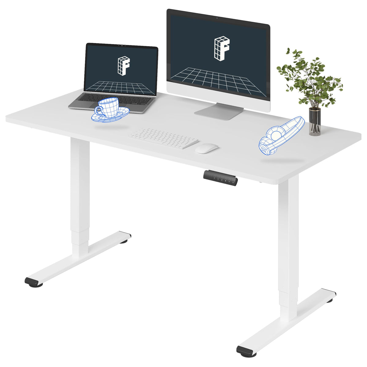 FLEXISPOT E6 3-Stage Dual-Motor Standing Desk, 220 lb Capacity