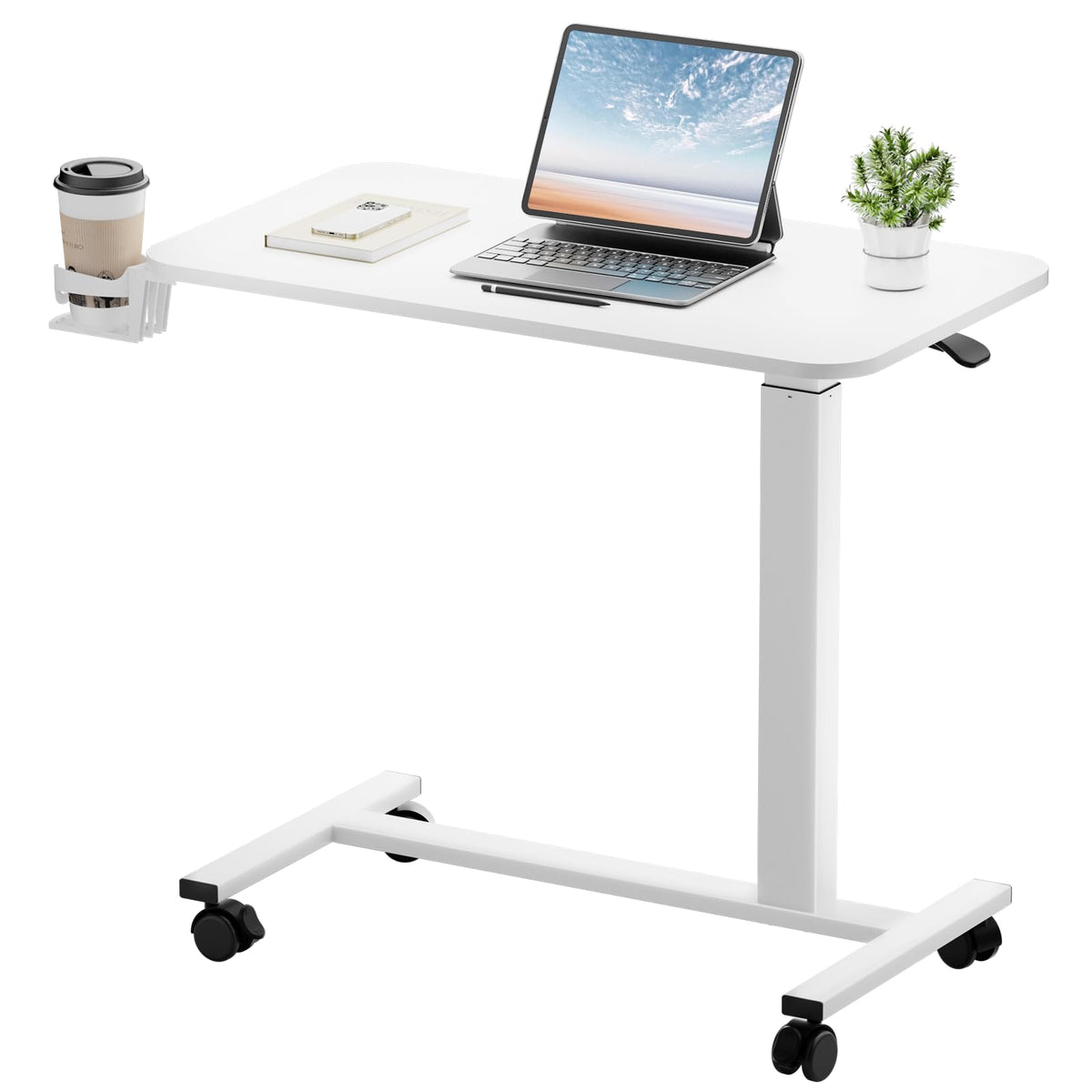GTPLAYER Pneumatic Height-Adjustable Rolling Standing Desk