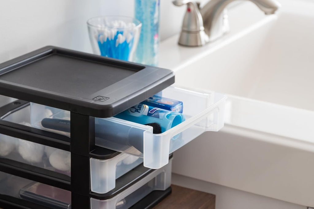IRIS USA Stackable Plastic Desktop Storage Organizer