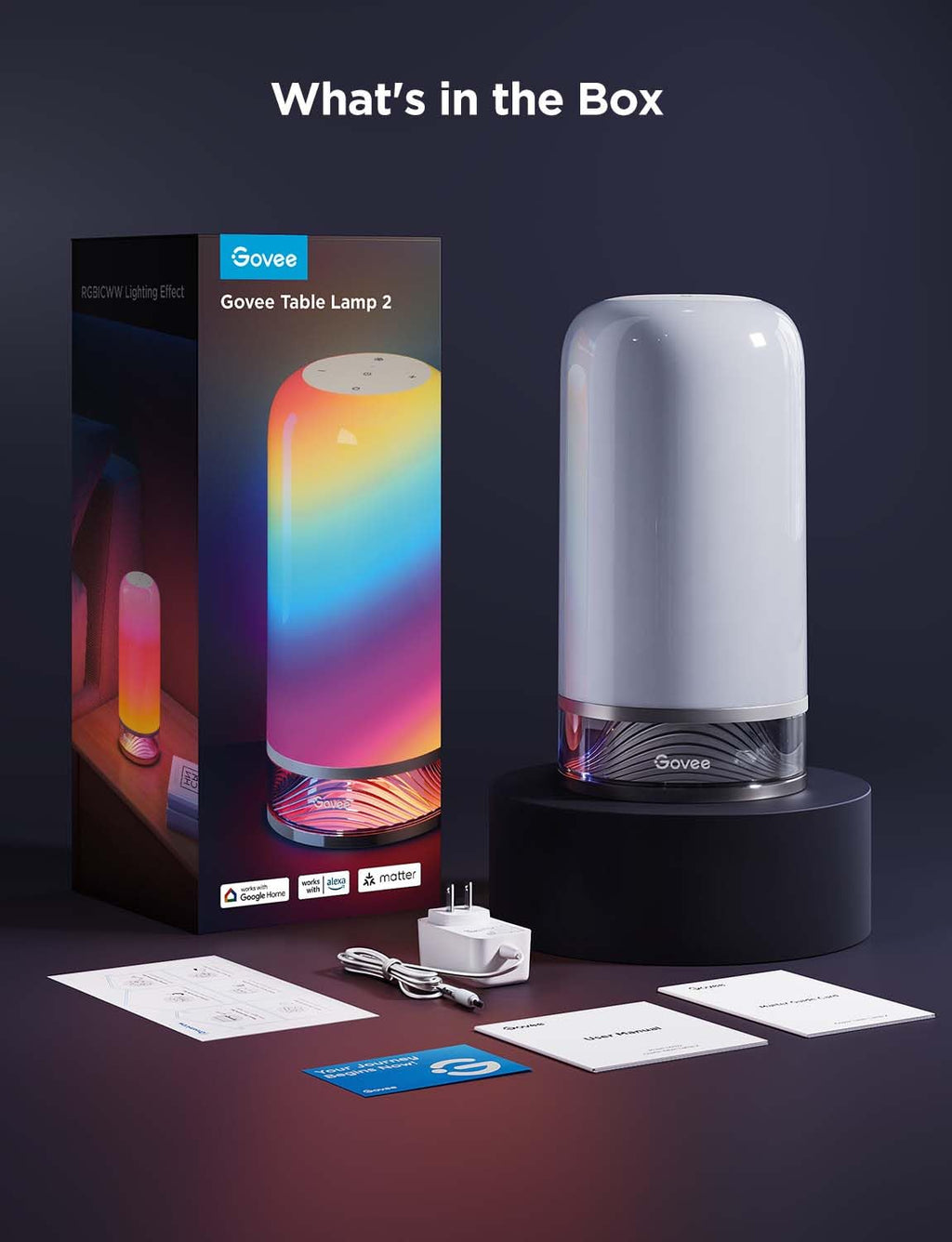 Govee RGBIC Smart Table Lamp 2 with Touch Control