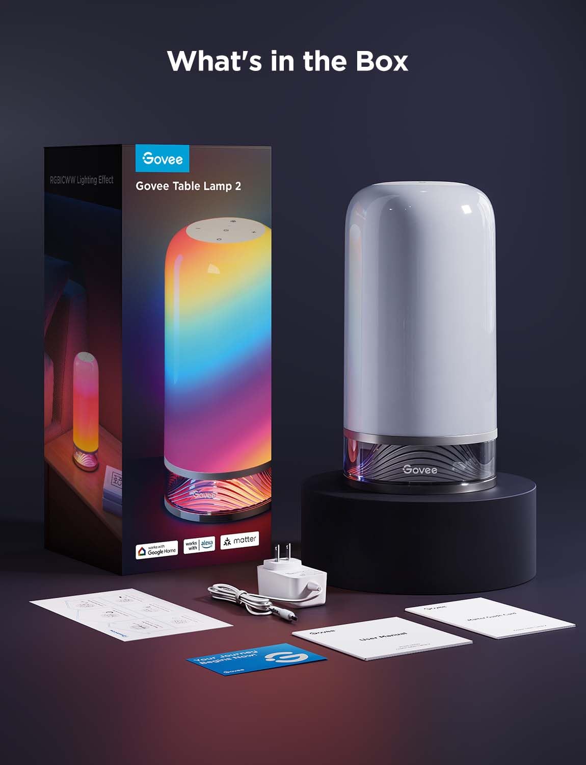 Govee RGBIC Smart Table Lamp 2 with Touch Control
