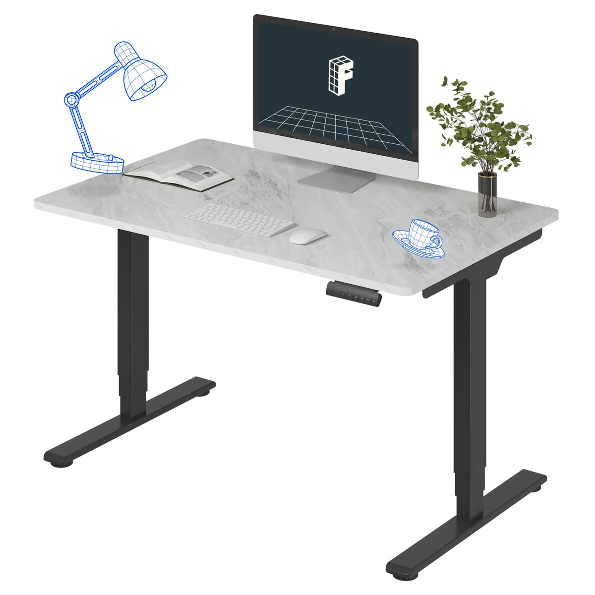 FLEXISPOT E6 3-Stage Dual-Motor Standing Desk, 220 lb Capacity