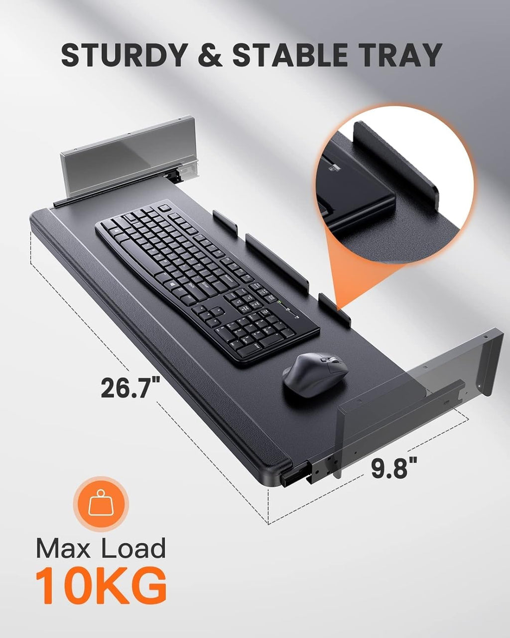 ErGear Height Adjustable Electric Standing Desk with Keyboard Tray