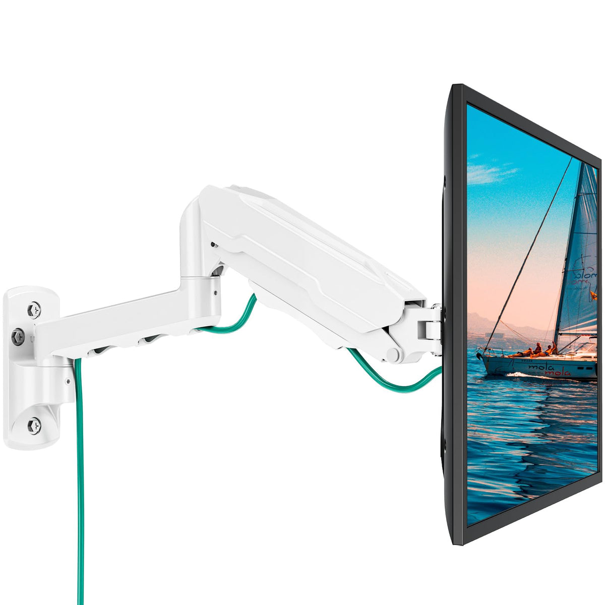 MOUNT PRO Gas-Spring Wall Monitor Arm for 13–32-Inch Screens
