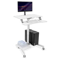 Mount-It! 28-Inch Height-Adjustable Rolling Computer Cart