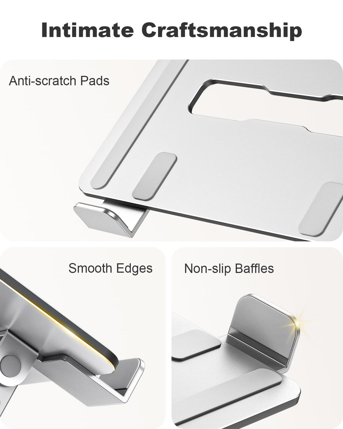 RIWUCT Adjustable Height Ergonomic Laptop Stand for Desk