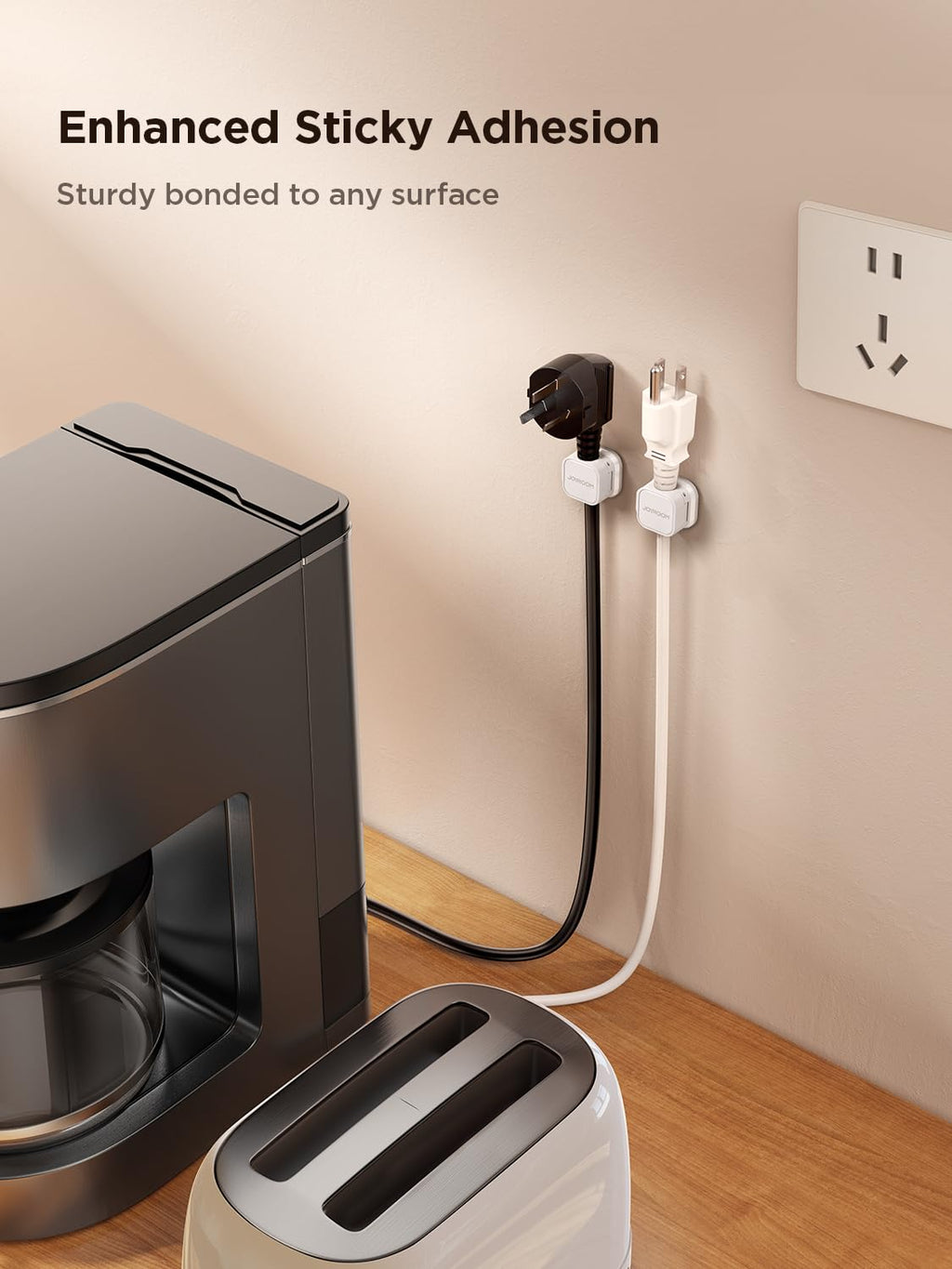 JOYROOM White Cord Organizer for Office Desk Cable Management