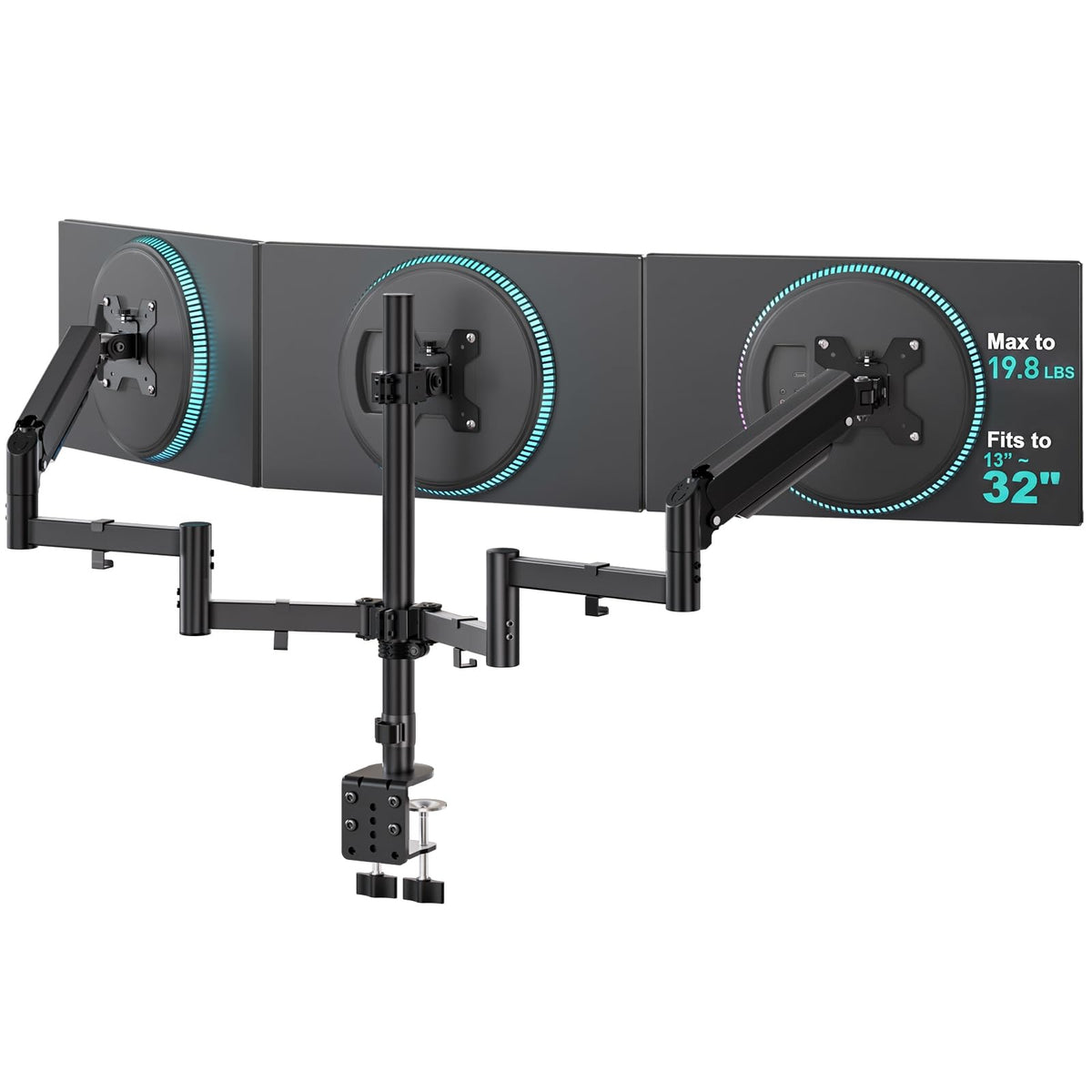 WALI Adjustable Monitor Arm Mount for Single to Quad Screens