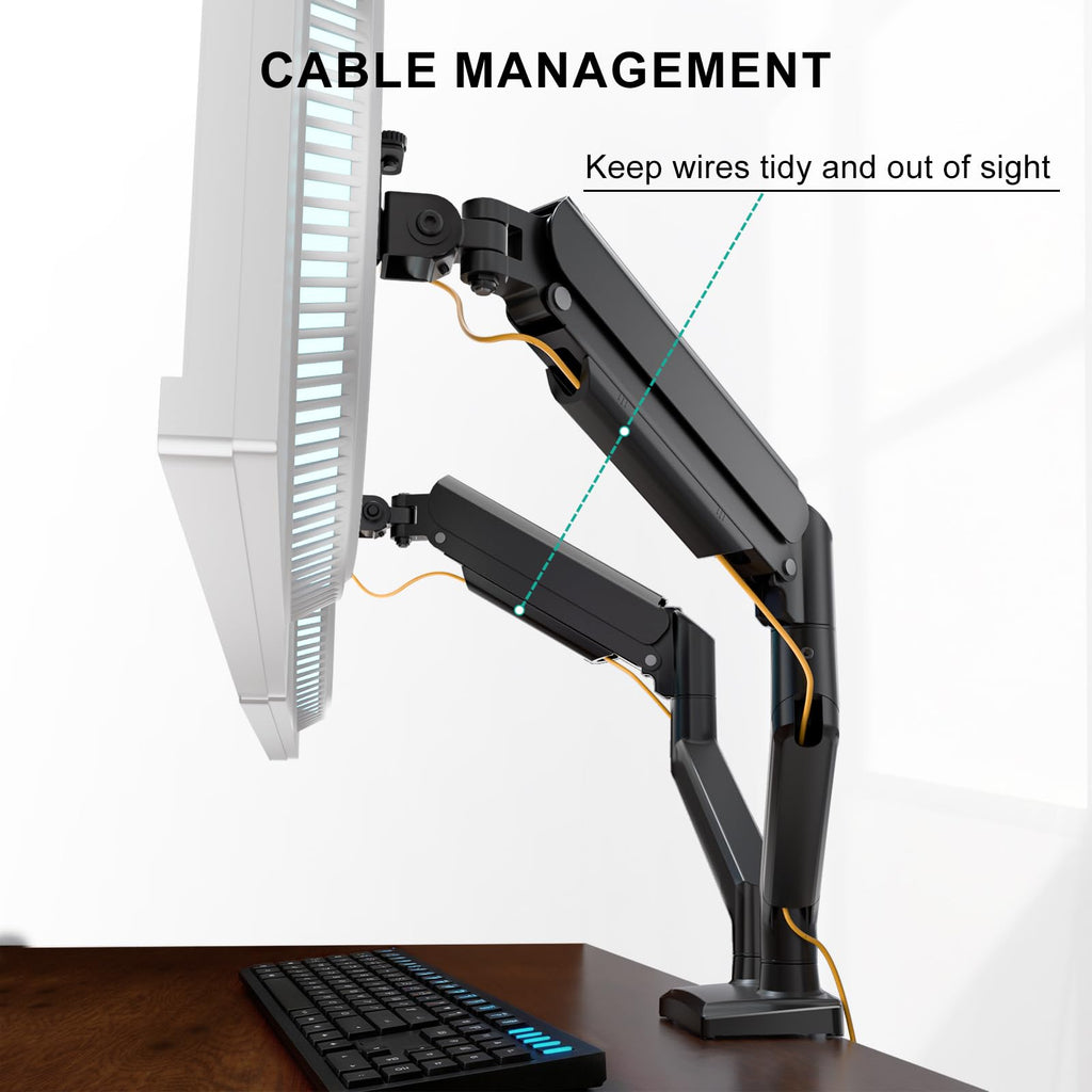 WALI Adjustable Monitor Arm Mount for Single to Quad Screens