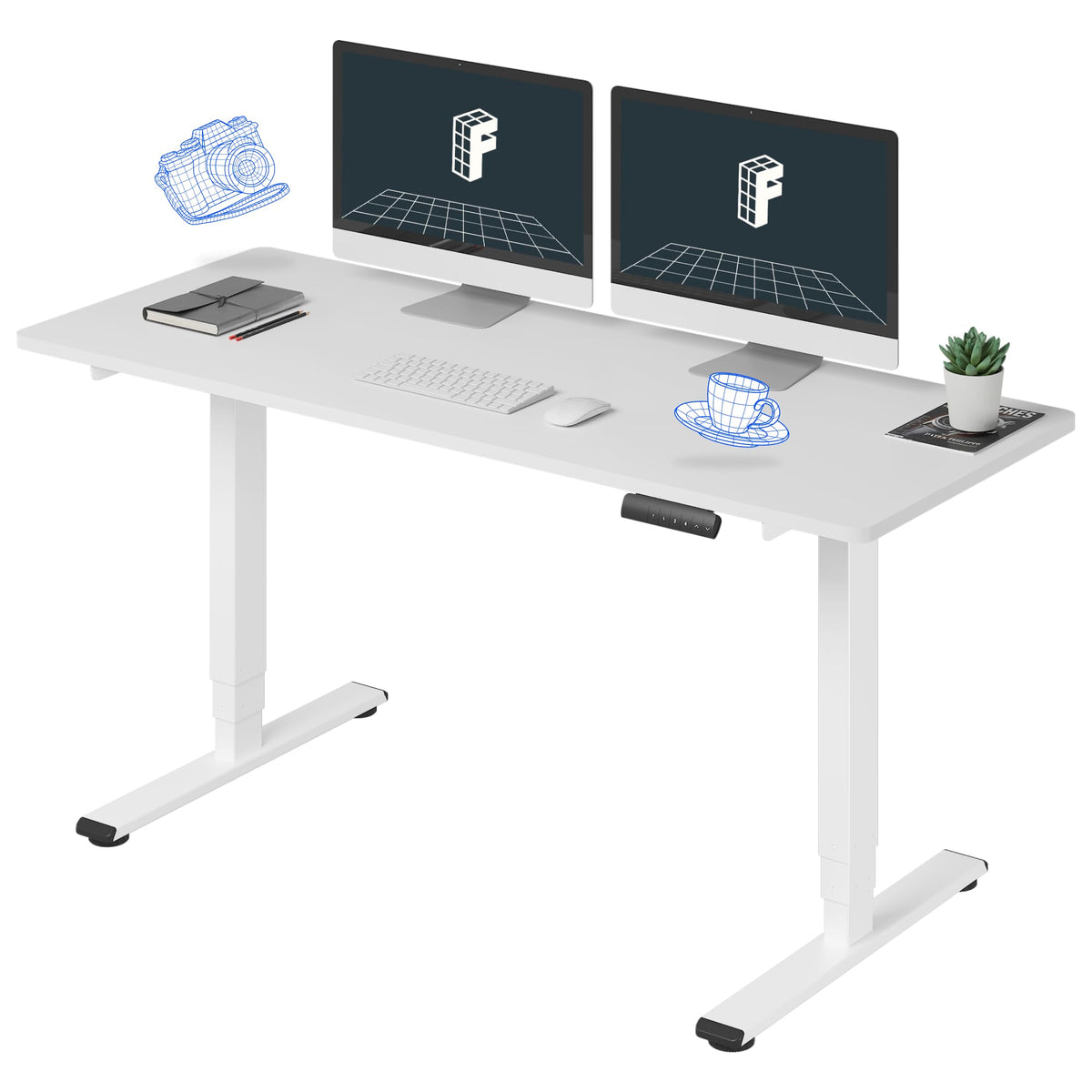 FLEXISPOT E6 3-Stage Dual-Motor Standing Desk, 220 lb Capacity