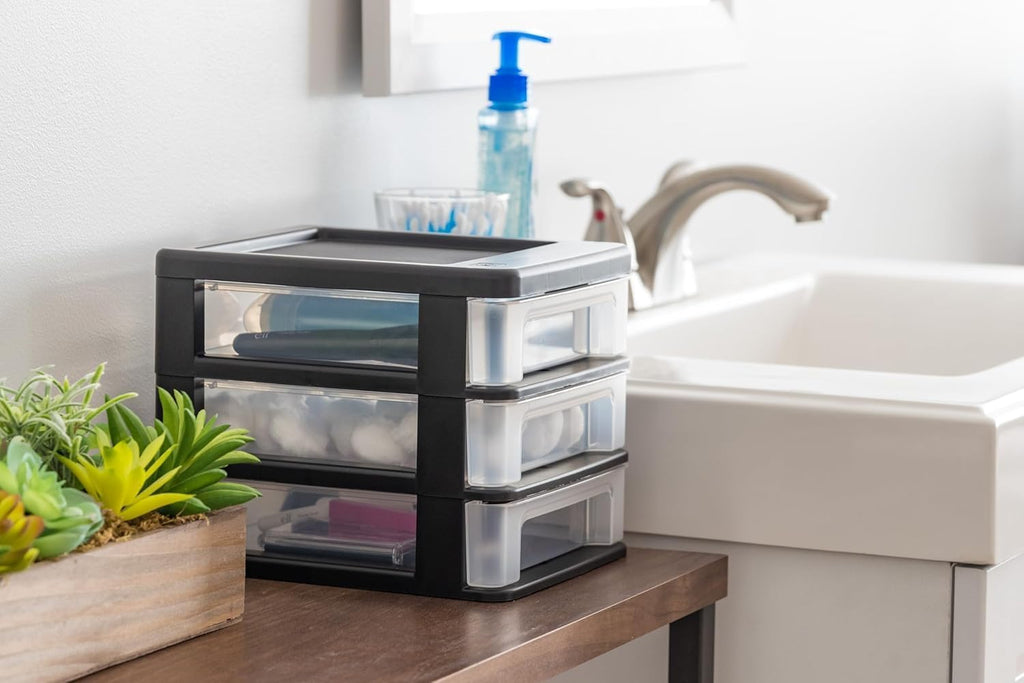 IRIS USA Stackable Plastic Desktop Storage Organizer