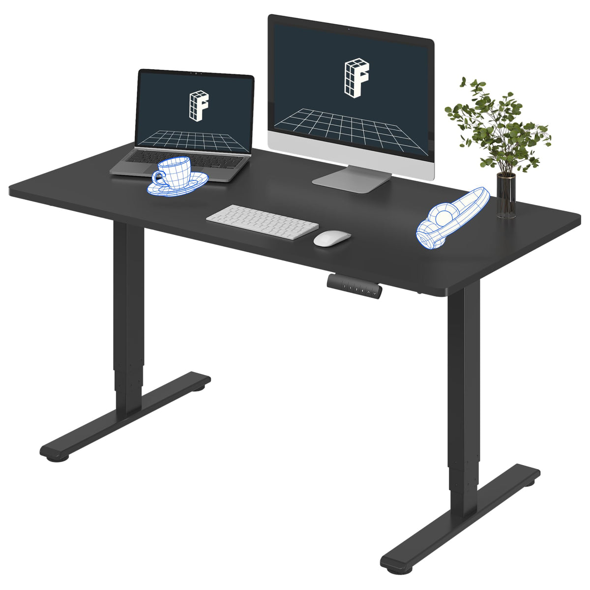 FLEXISPOT E6 3-Stage Dual-Motor Standing Desk, 220 lb Capacity