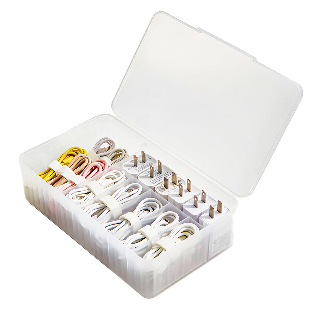 Atathro Extra-Wide Travel Cable Organizer Box with Lid
