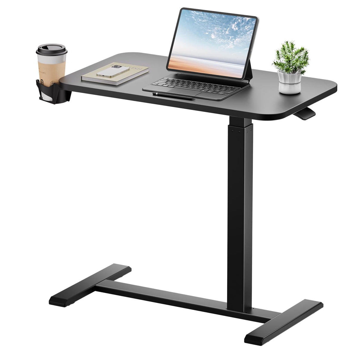 GTPLAYER Pneumatic Height-Adjustable Rolling Standing Desk