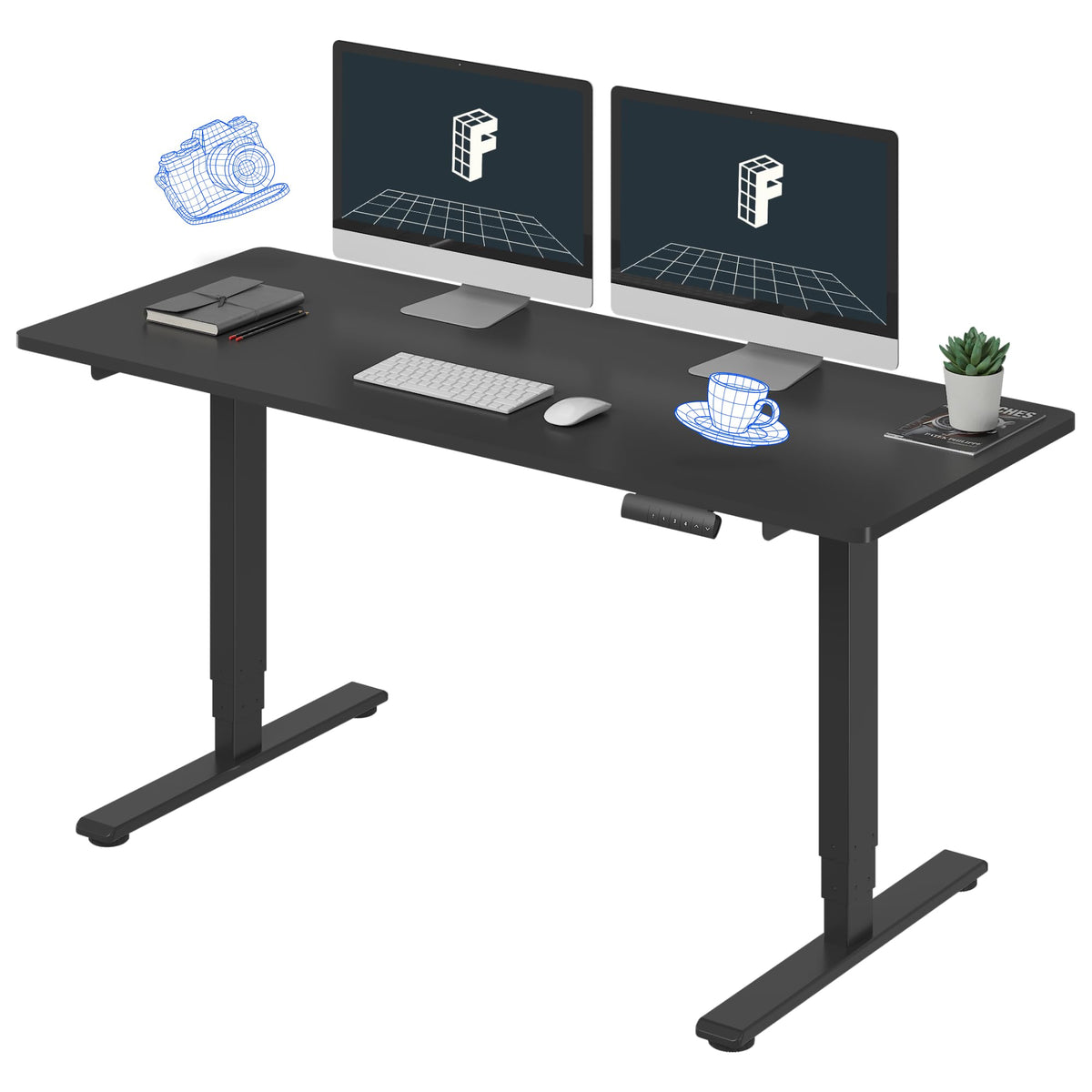 FLEXISPOT E6 3-Stage Dual-Motor Standing Desk, 220 lb Capacity