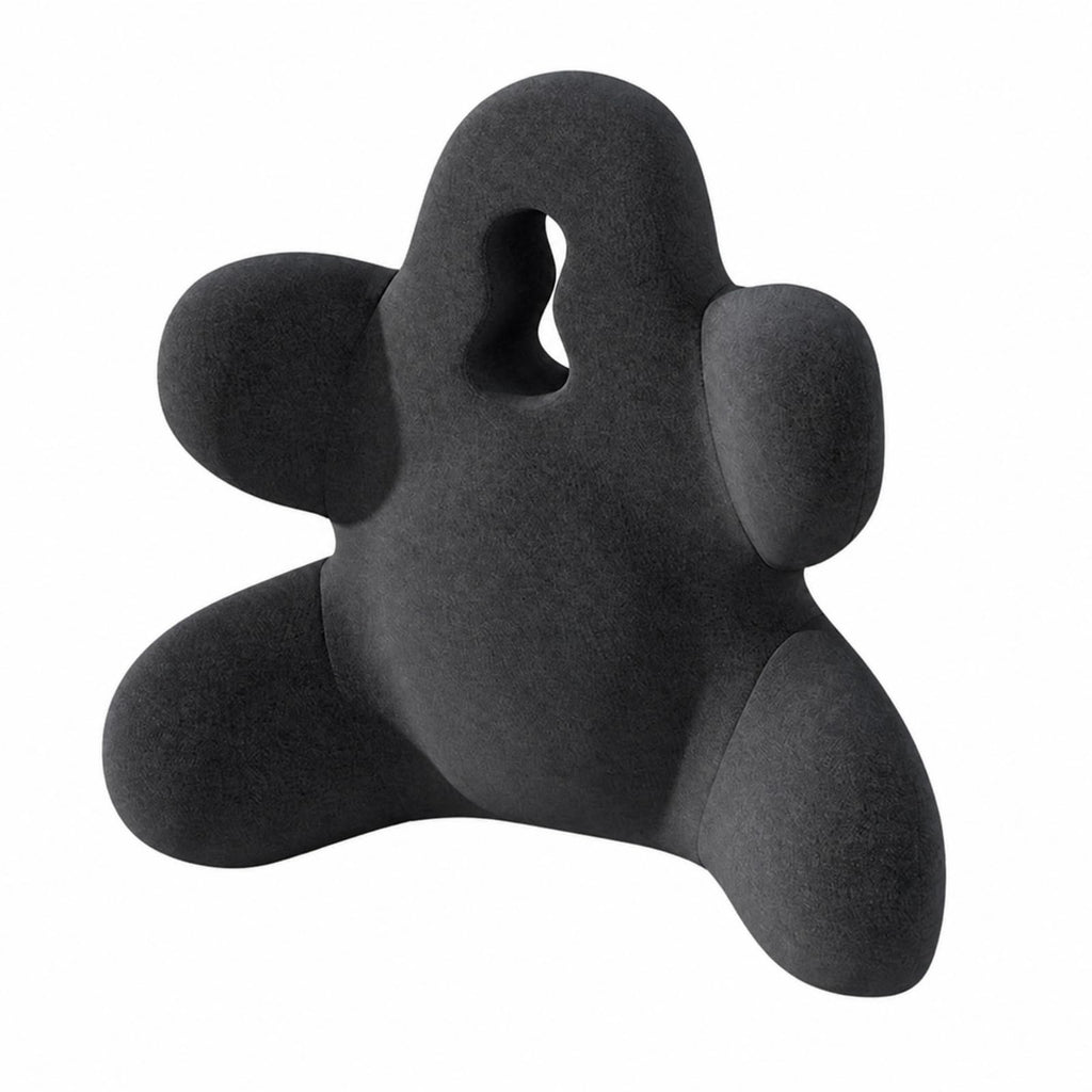 KiBcsLic Ergonomic Chair Back Support Cushion, Dark Grey