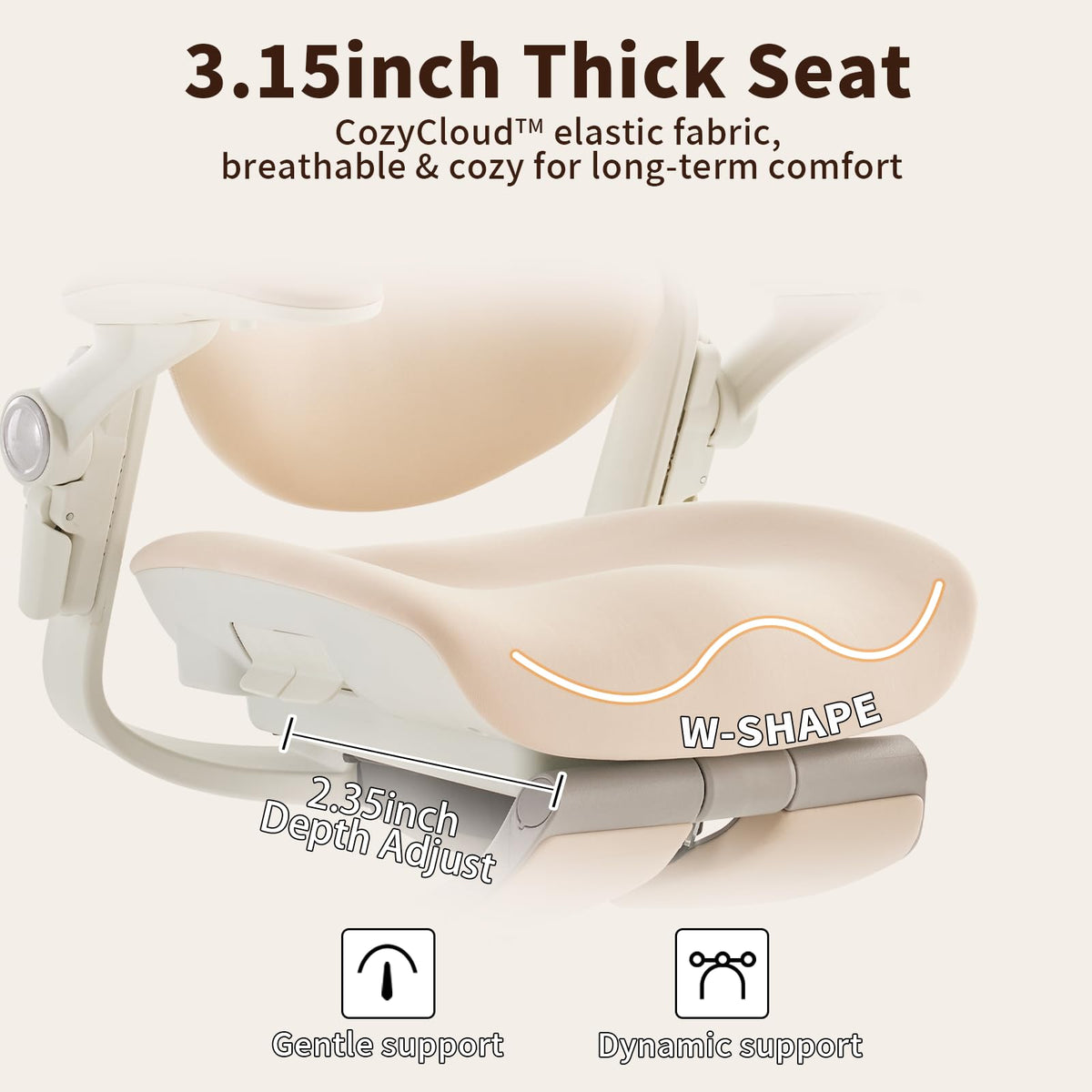 MUSSO E80 Muse Petite Ergonomic Office Chair with Footrest