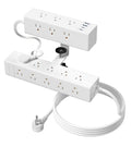 Dual-Layer Desk Clamp Power Strip with 24 Outlets & 65W USB-C