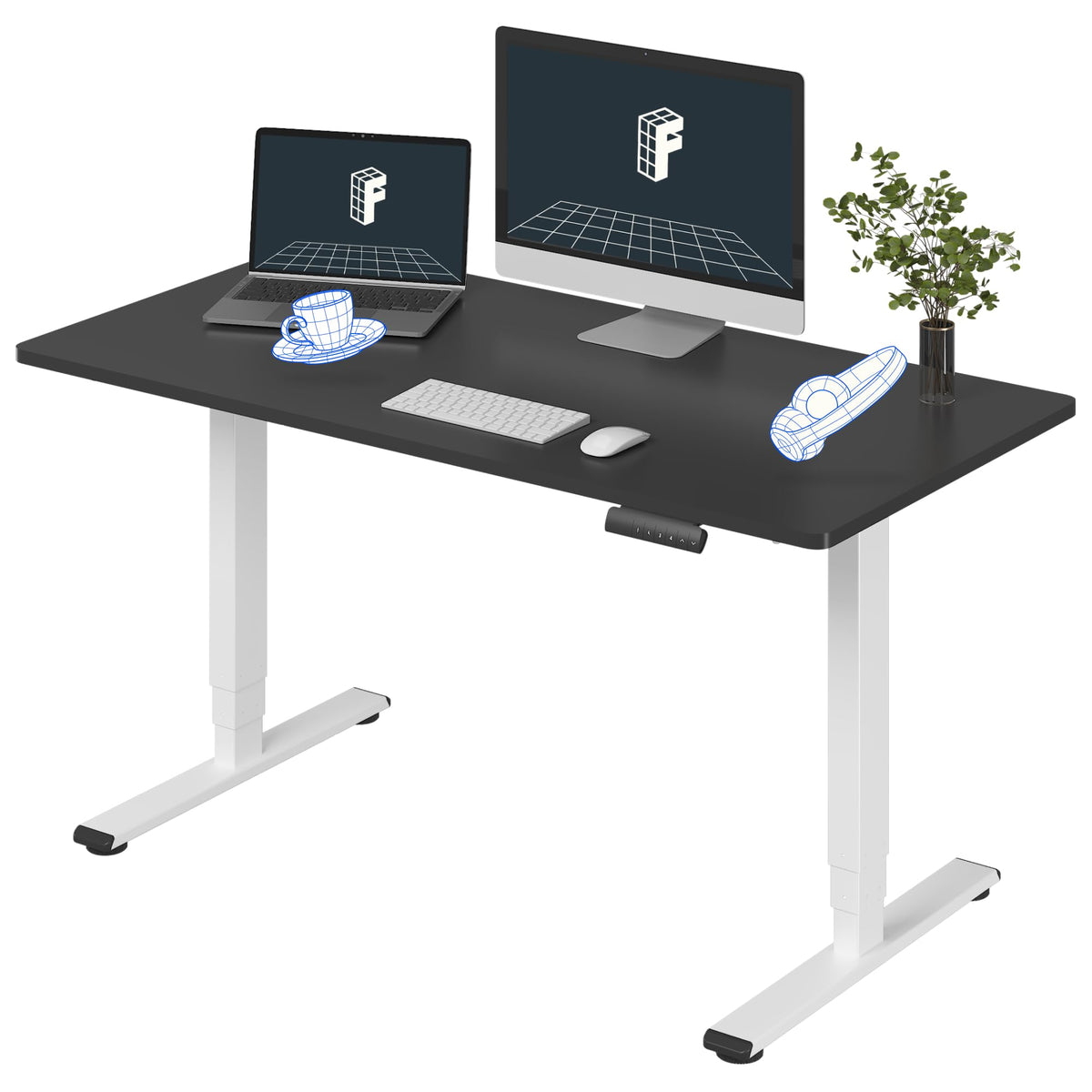 FLEXISPOT E6 3-Stage Dual-Motor Standing Desk, 220 lb Capacity