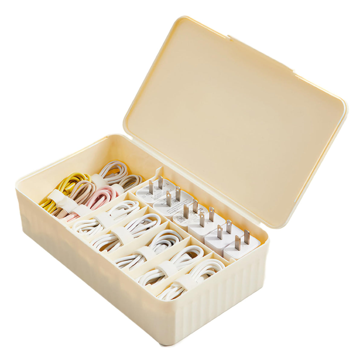 Atathro Extra-Wide Travel Cable Organizer Box with Lid