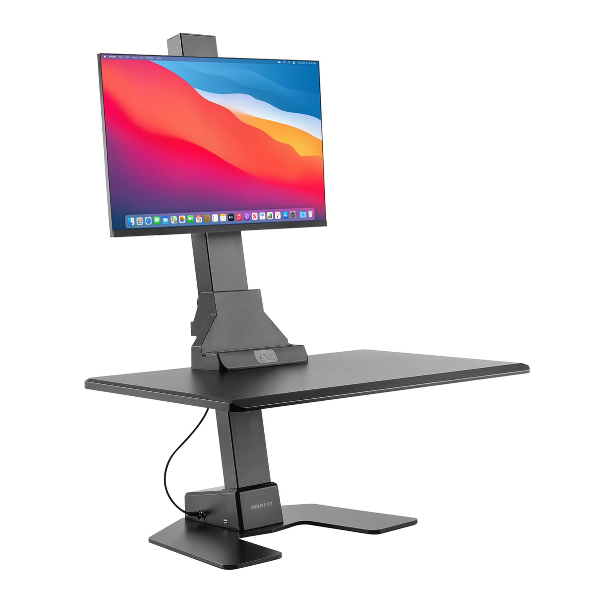 Mount-It! Electric Sit-Stand Desk Converter with Monitor Mount