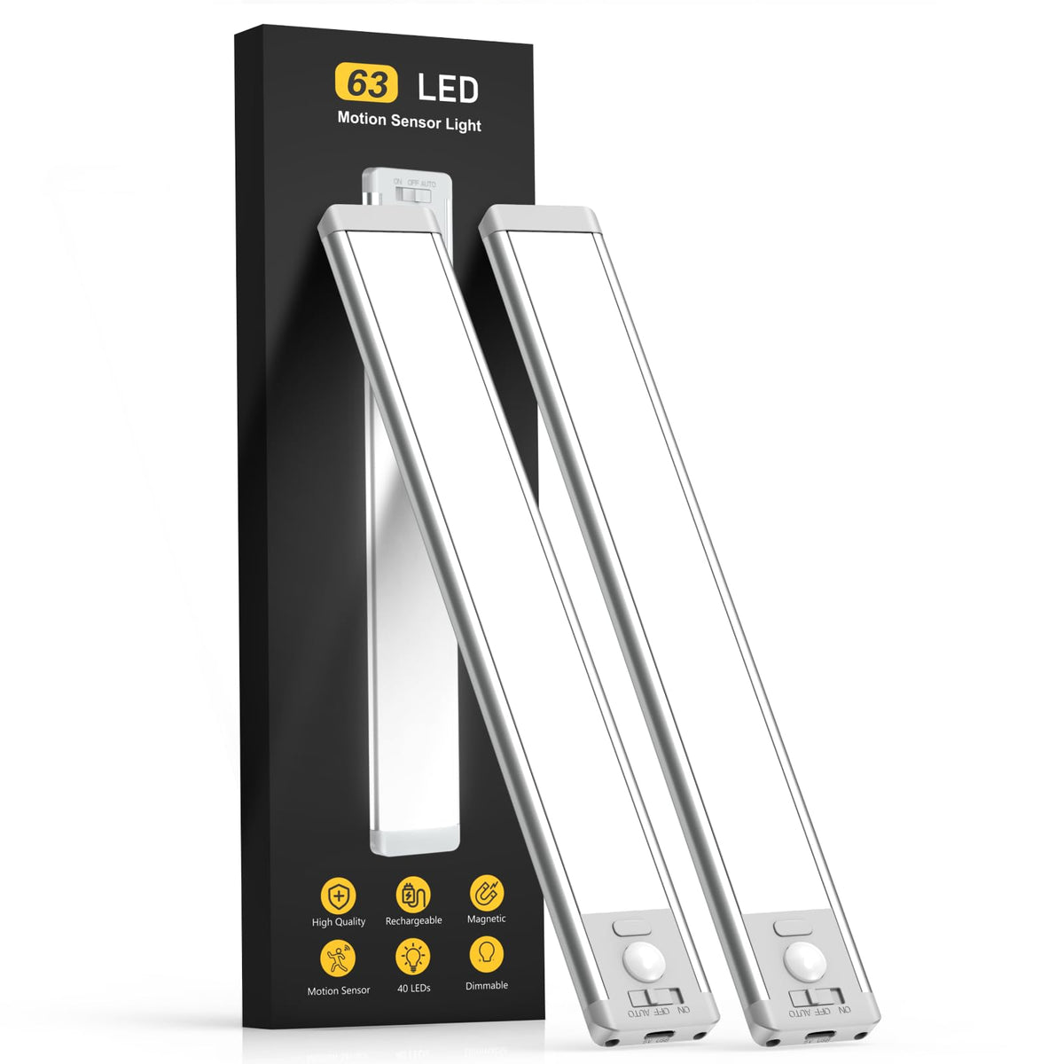 Rechargeable Magnetic Motion Sensor Under-Cabinet LED Lights