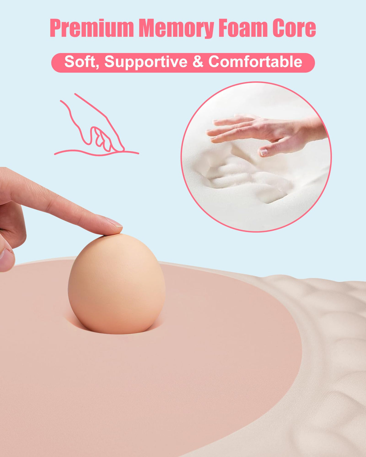 PVIPCZ Ergonomic Mouse Pad with Sloped Memory Foam Wrist Rest