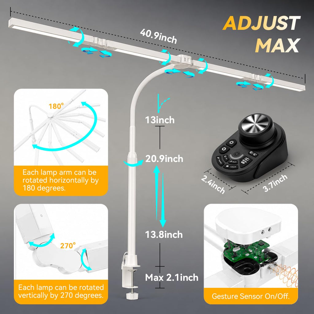 SANDROY VOLT Dimmable LED Desk Lamp with Remote Control