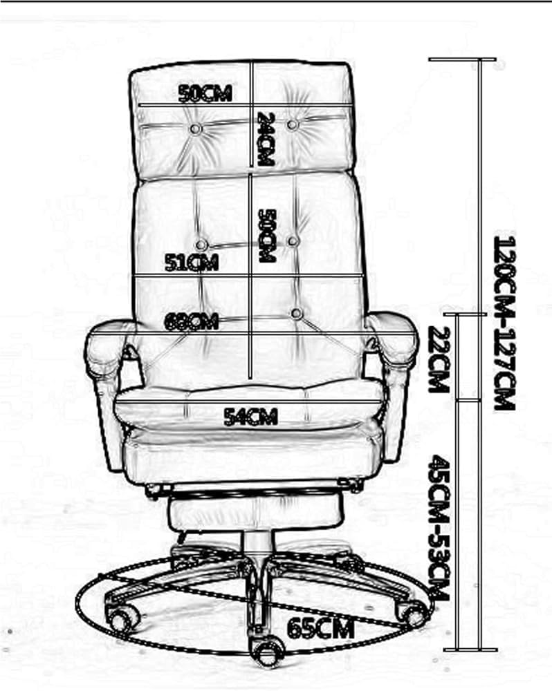 Ergonomic Faux Leather Adjustable Swivel Executive Chair