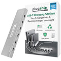 Plugable 6-Port USB-C Charging Station, 100W Priority Charging