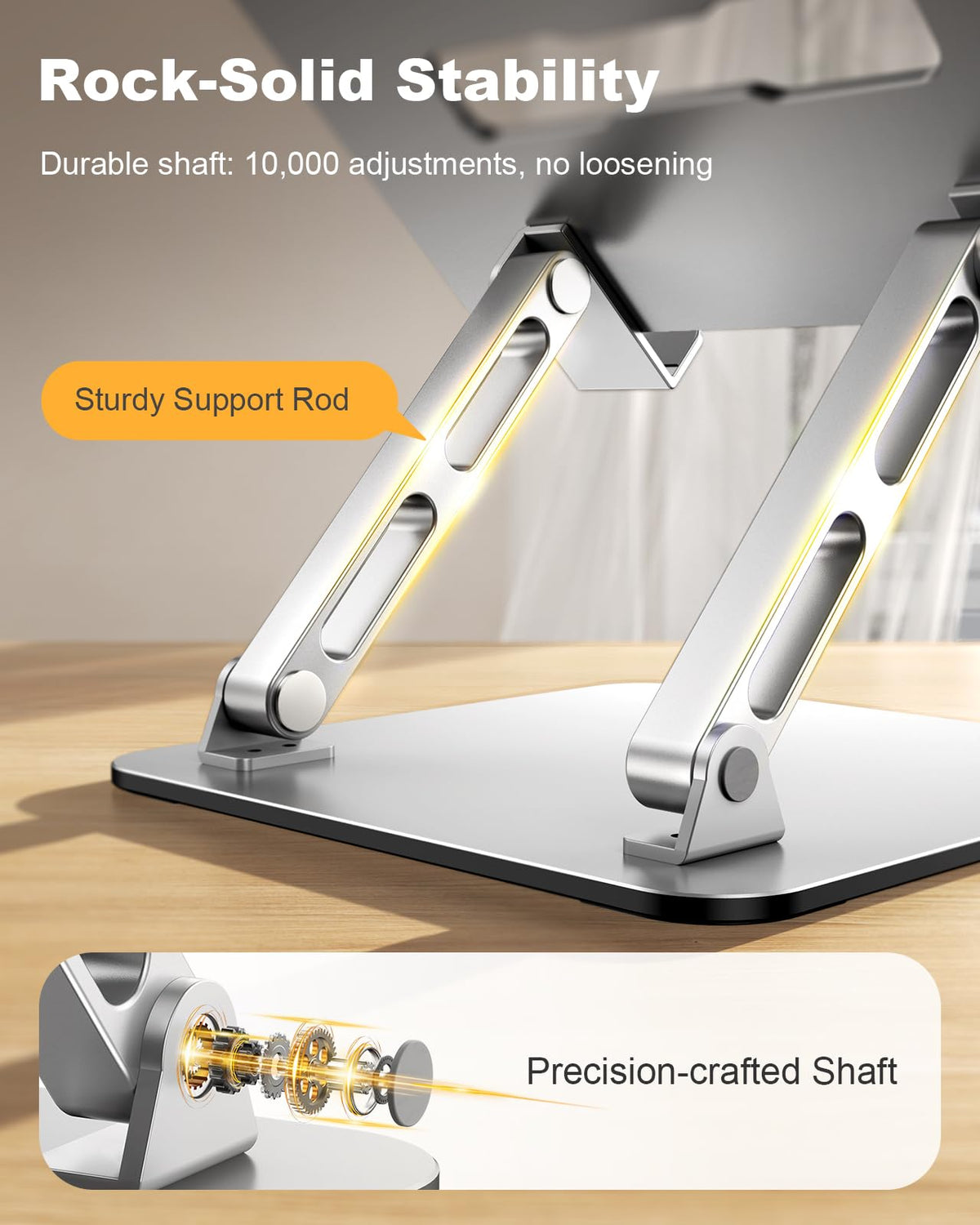 RIWUCT Adjustable Height Ergonomic Laptop Stand for Desk
