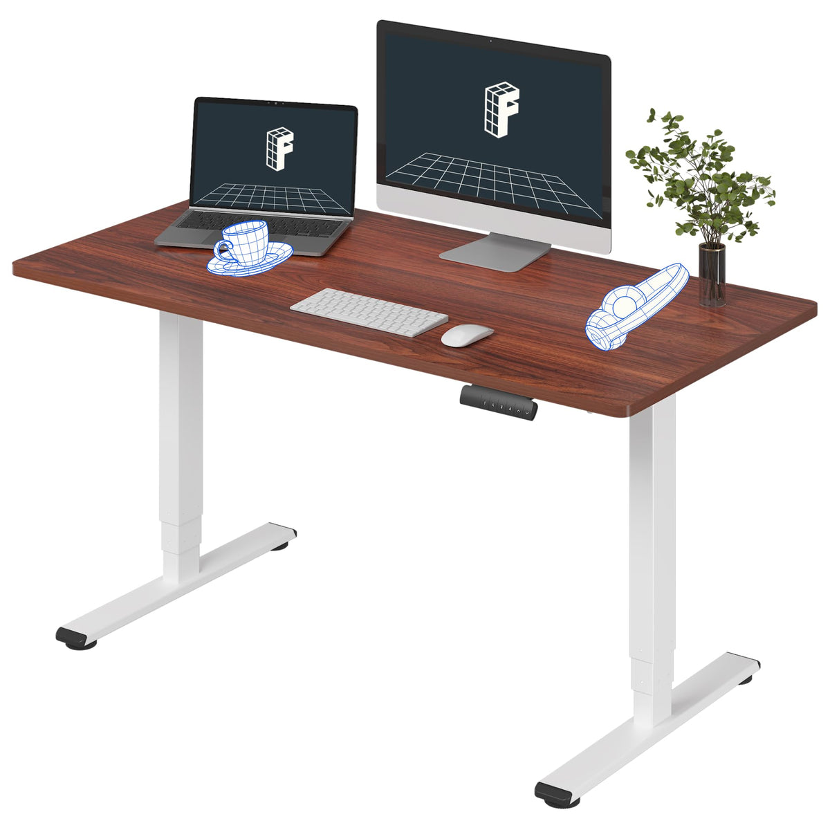 FLEXISPOT E6 3-Stage Dual-Motor Standing Desk, 220 lb Capacity