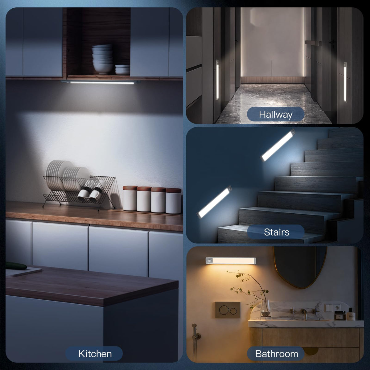Rechargeable Magnetic Motion Sensor Under-Cabinet LED Lights