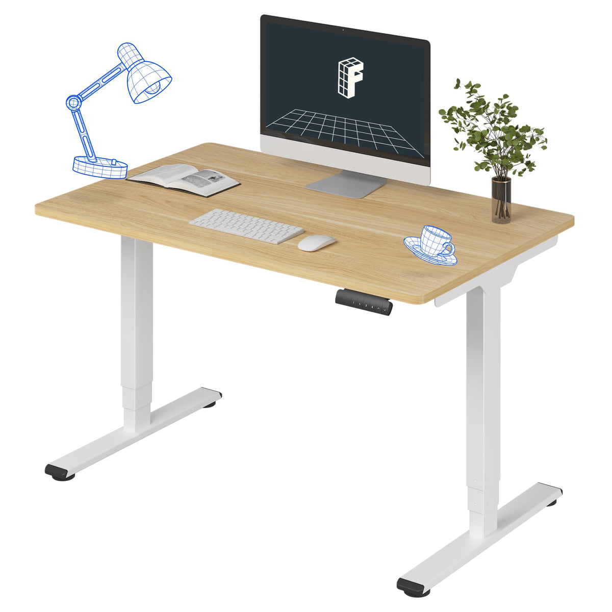 FLEXISPOT E6 3-Stage Dual-Motor Standing Desk, 220 lb Capacity