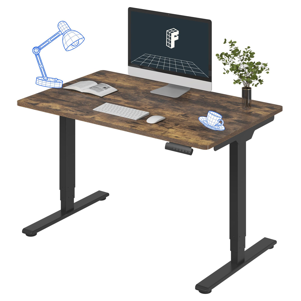 FLEXISPOT E6 3-Stage Dual-Motor Standing Desk, 220 lb Capacity
