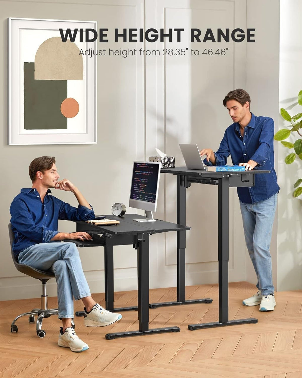 ErGear Height Adjustable Electric Standing Desk with Keyboard Tray